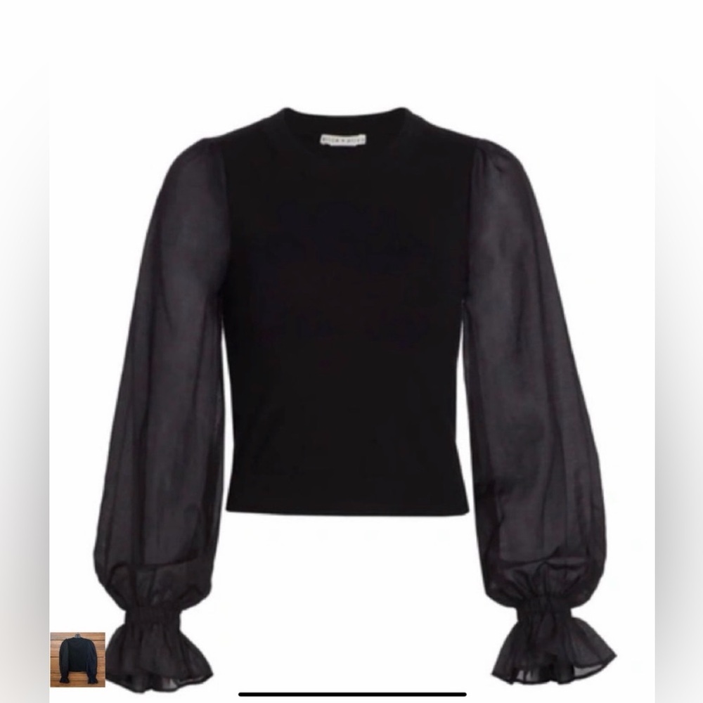 NWT- Alice + Olivia Kirie Poet Sleeve Sweater Size XS